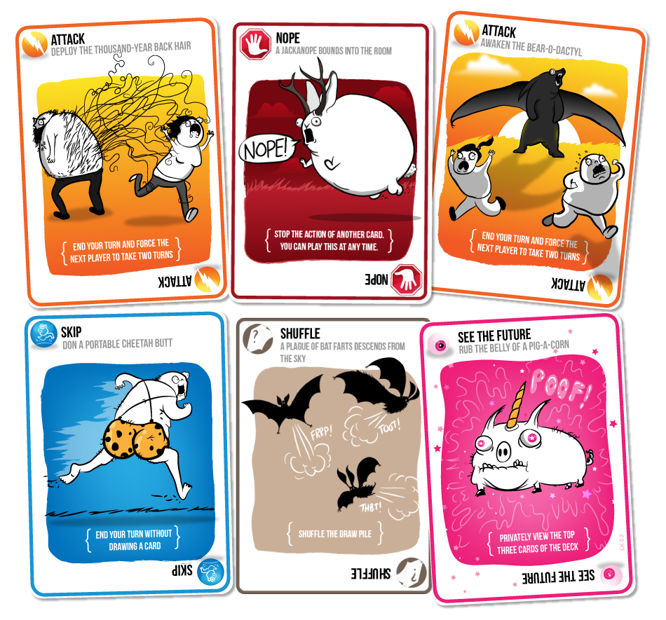 Cartas de acción de Exploding Kittens