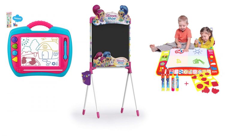 Pizarra Magnética Redonda Para Niños | Tablero De Dibujo Con Bolas Metálicas Y Bolígrafo Magnético, Juguete Educativo De Aprendizaje